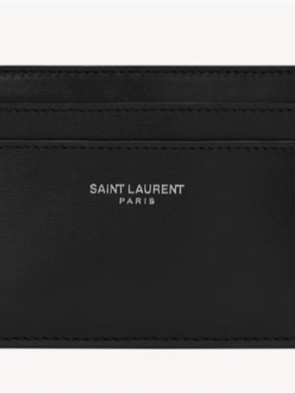 Saint Laurent Black Leather Slim Card Sleeve